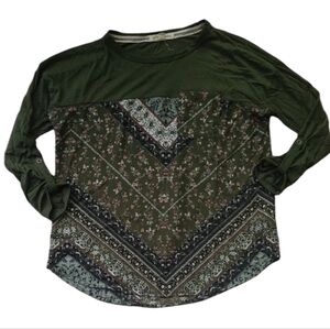Floral Green Women's Top